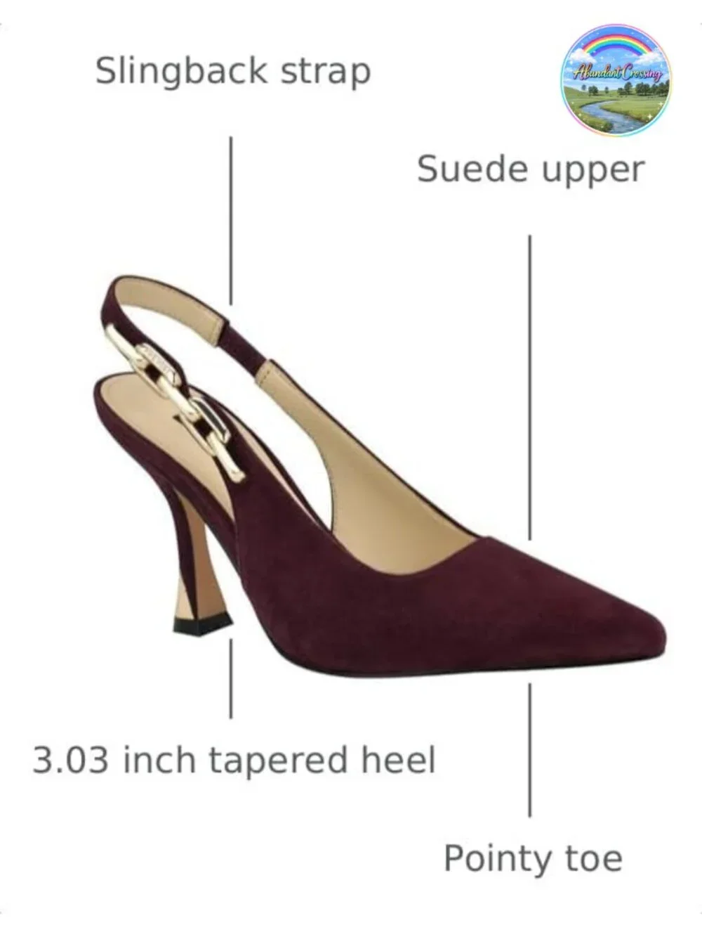 Nine West Veroni Suede Slingback Pumps Pointed Toe Stiletto